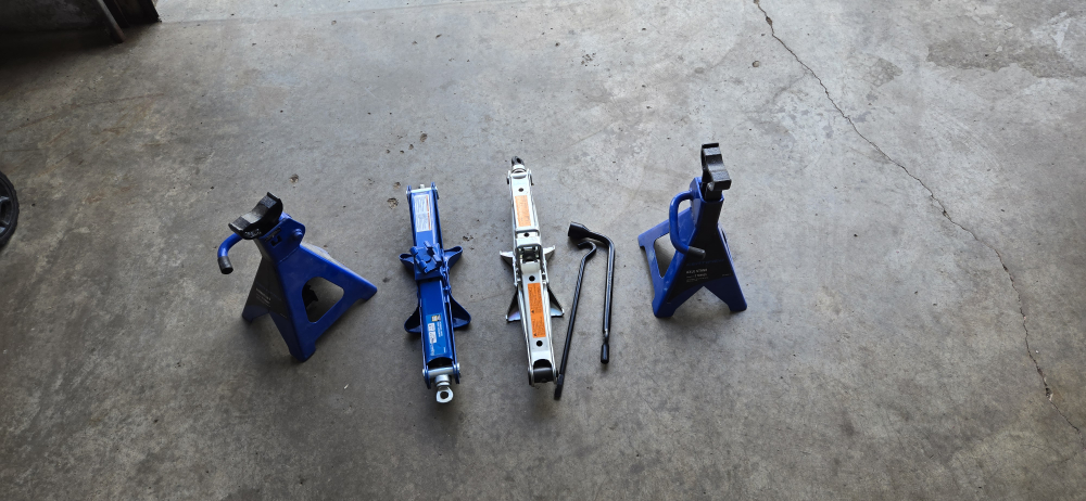 Blue AutoJacks and Jack Stands