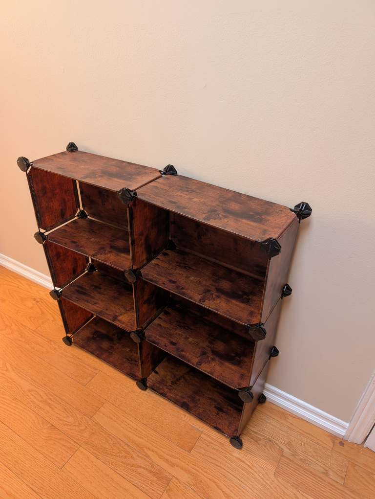 Brown Cube Storage Shelf