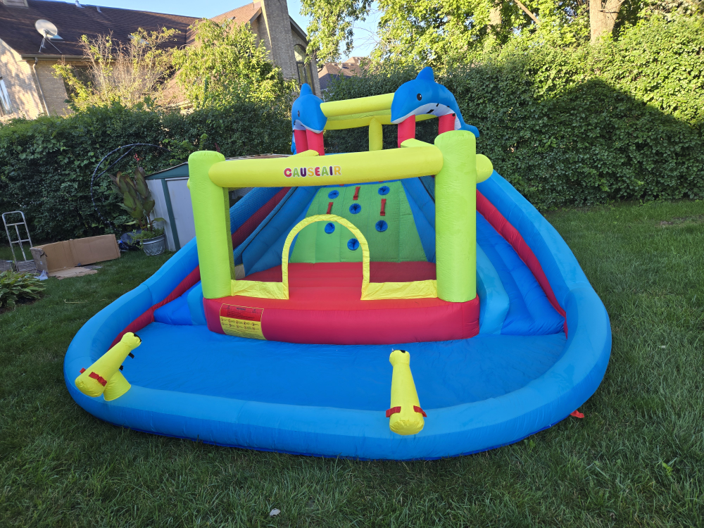 Causeair Inflatable Bounce House with Slide and Pool