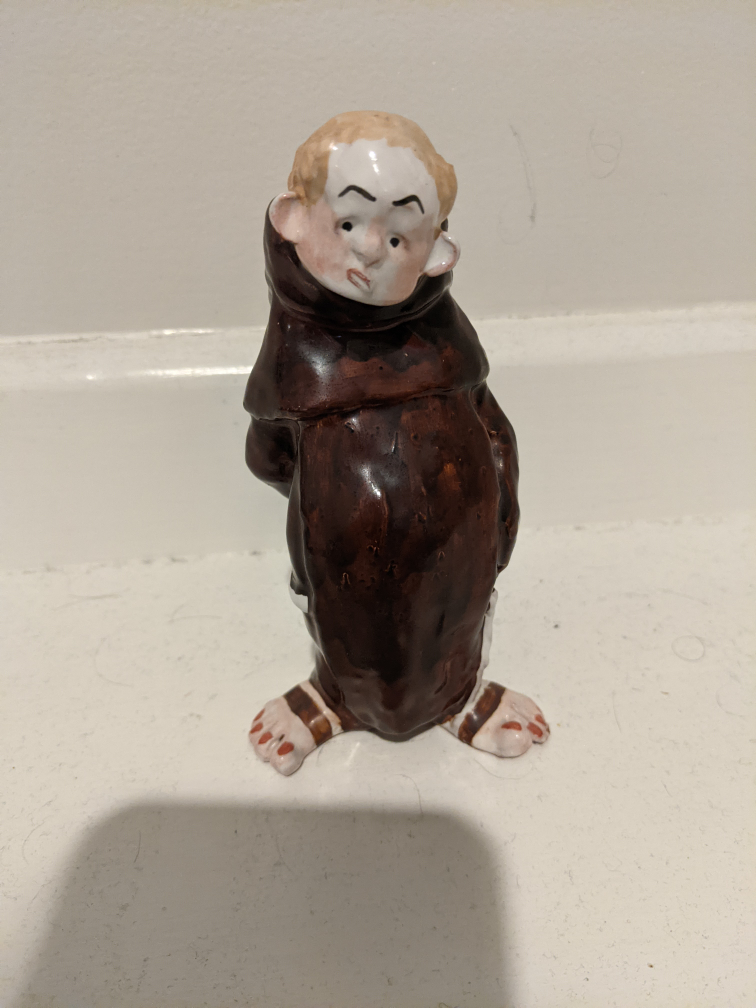 Italian ceramic monk figurine