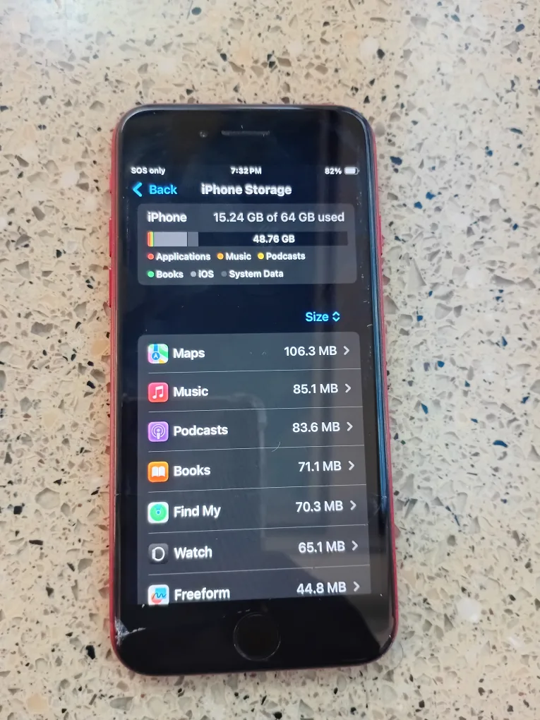 Apple iPhone SE 2020  (red) 64 GB UNLOCKED image indicator(6)