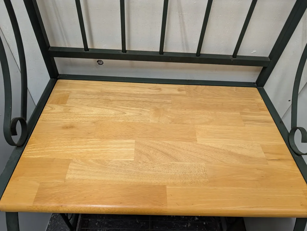 Metal Baker's Rack with Wood Shelf image indicator(4)