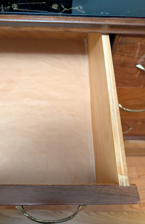 Wooden Dresser with Glass Marble Top image indicator(8)