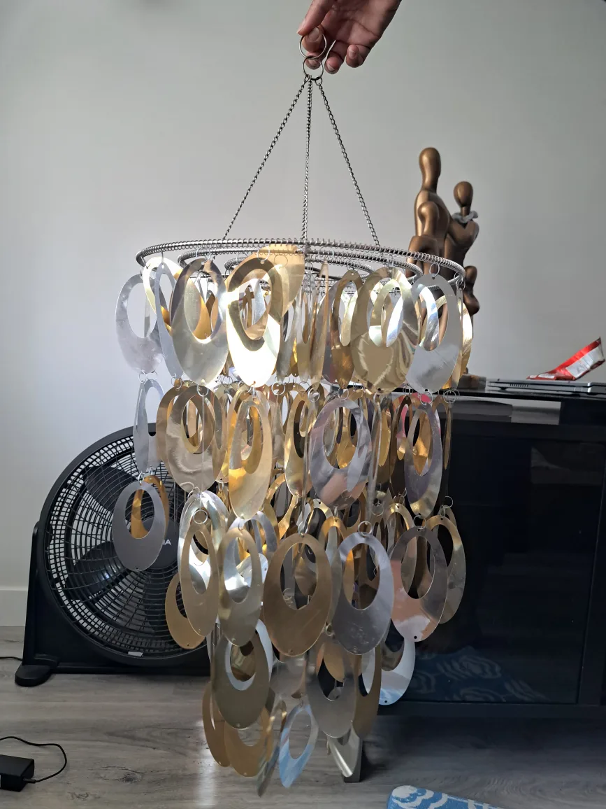 Capiz Shell Chandelier - Gold & Silver thumbnail