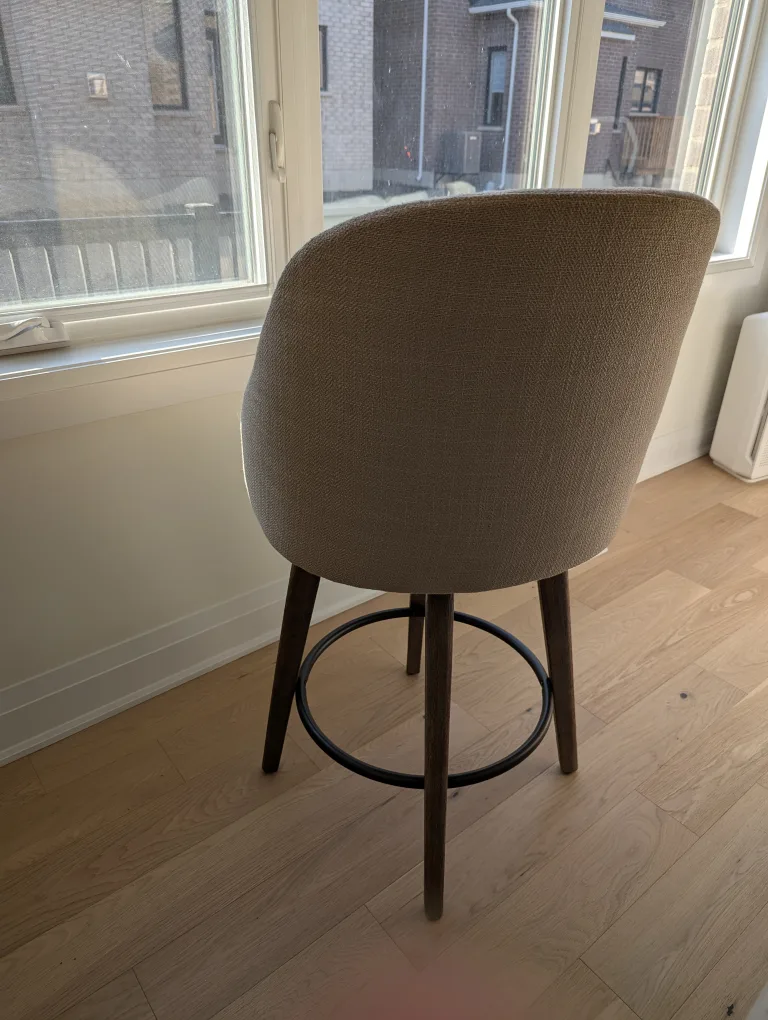 Set of 3 Beige Bar Stools image indicator(2)