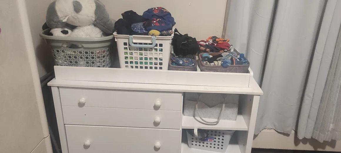 White Dresser with Changing Table Top image indicator(2)