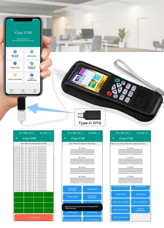 iCopy Advanced RFID Smart Card Testing Tool – WiFi/USB, LCD image indicator(9)