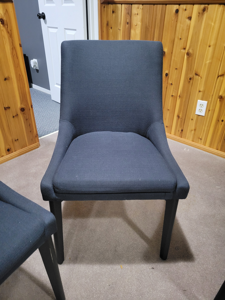 Set of 4 Dark Blue Dining Chairs