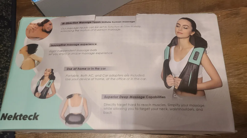 Nekteck Shiatsu Kneading Massager with Heat Function image indicator(2)