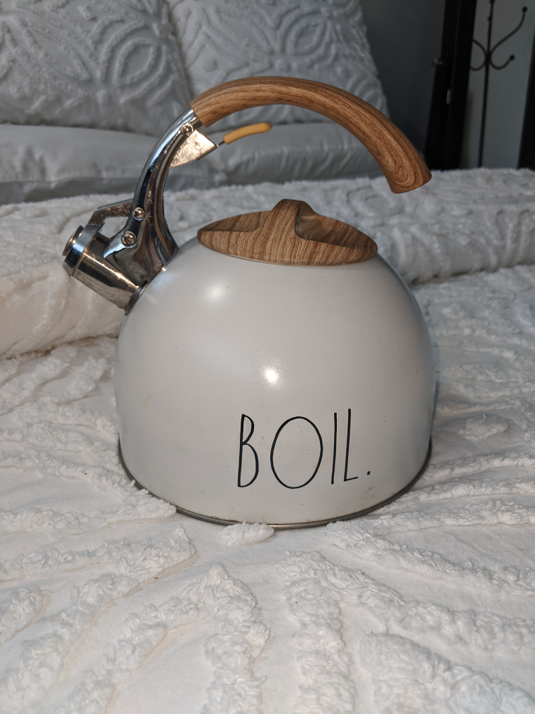 Rae Dunn White Kettle "BOIL" - photo 2