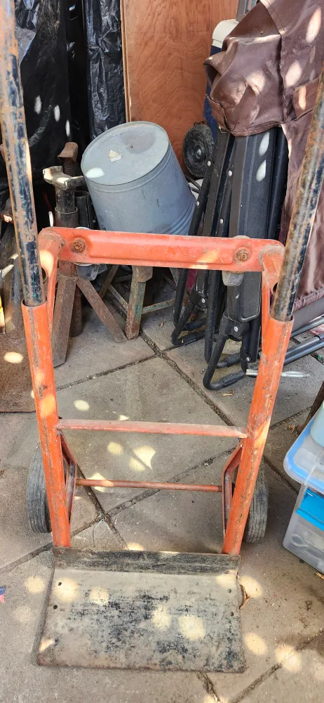 Used Orange Hand Truck Dolly. price firm image indicator(2)