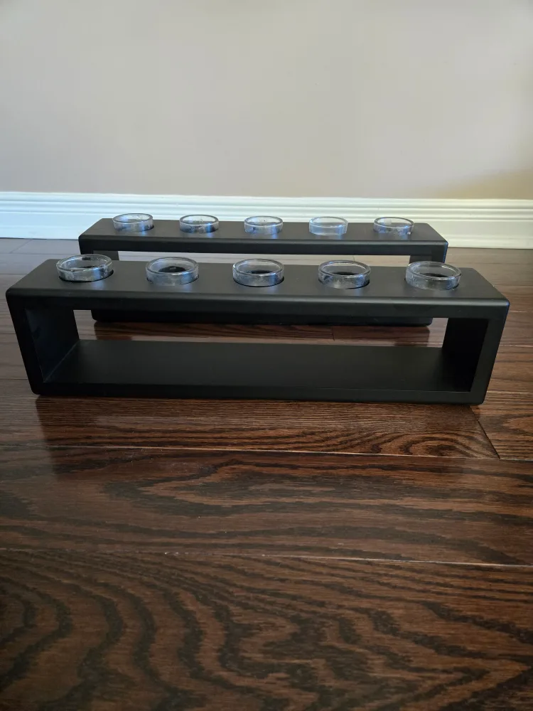 Set of Two Wooden Candle Holders image indicator(4)