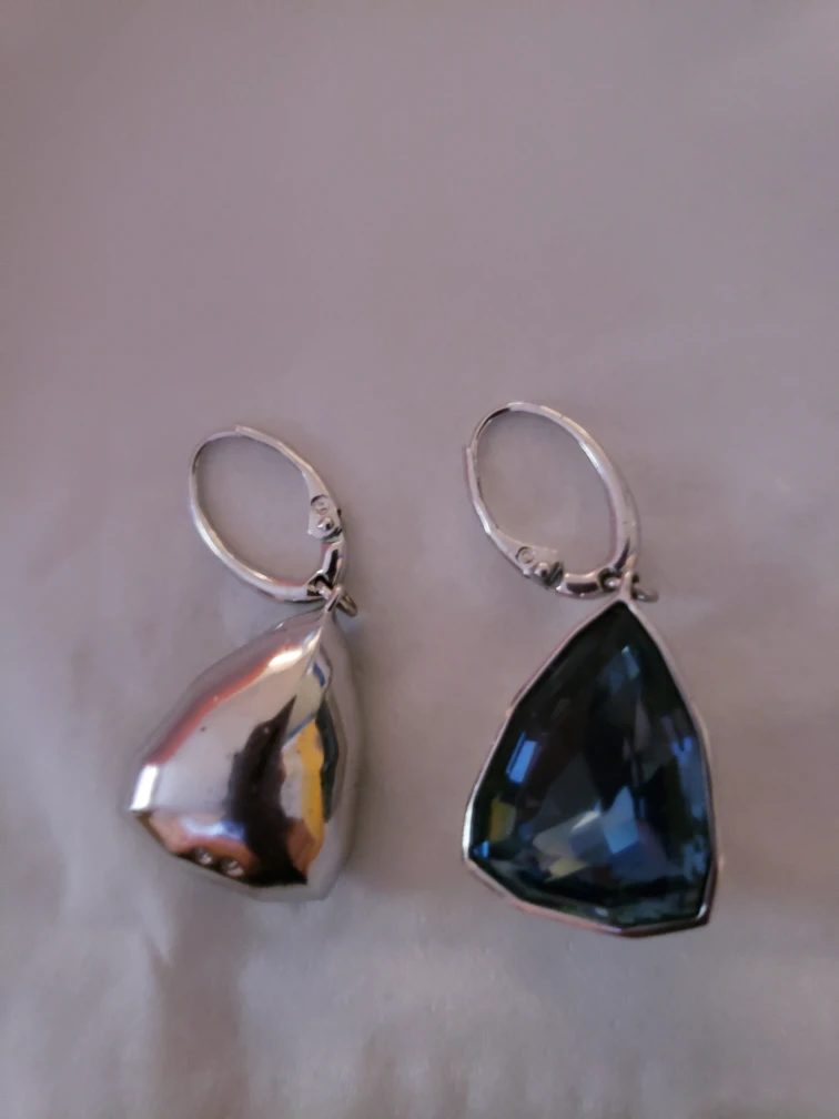 Swarovski Blue Crystal Drop Earrings - photo 2