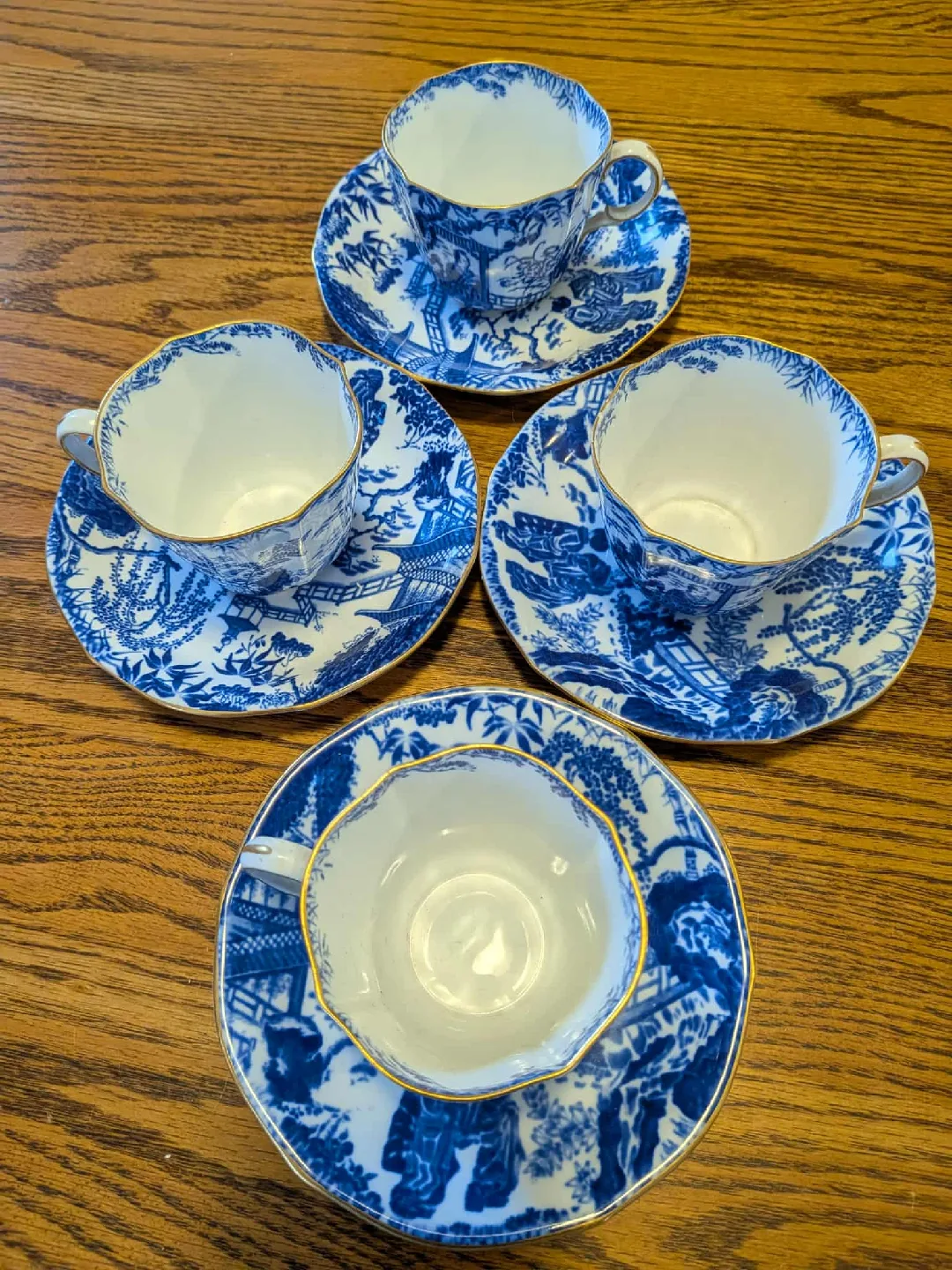 Vintage Royal China Willow Cup & Saucer Set thumbnail