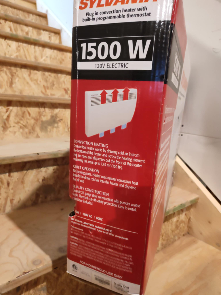 Sylvania 1500W Convection Heater - New in Box - photo 2