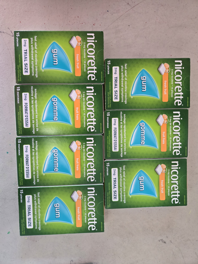 Nicorette 2mg Fruit Fresh Gum - Exp 07/2027