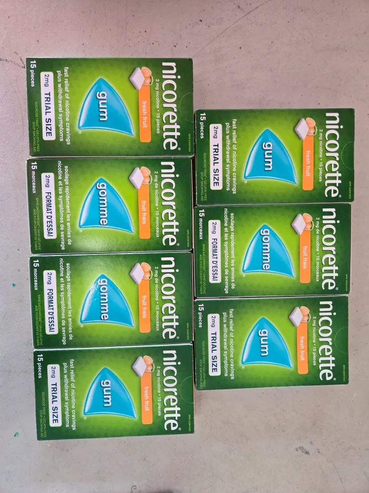Nicorette 2mg Fruit Fresh Gum - Exp 07/2027 thumbnail