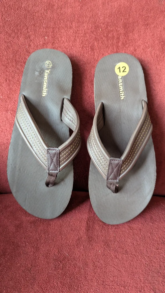 Tansmith Brown Flip Flops Size 12 thumbnail
