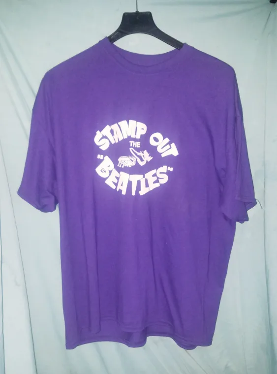 Purple Stamp Out The Beatles T-Shirt New Size 2X thumbnail