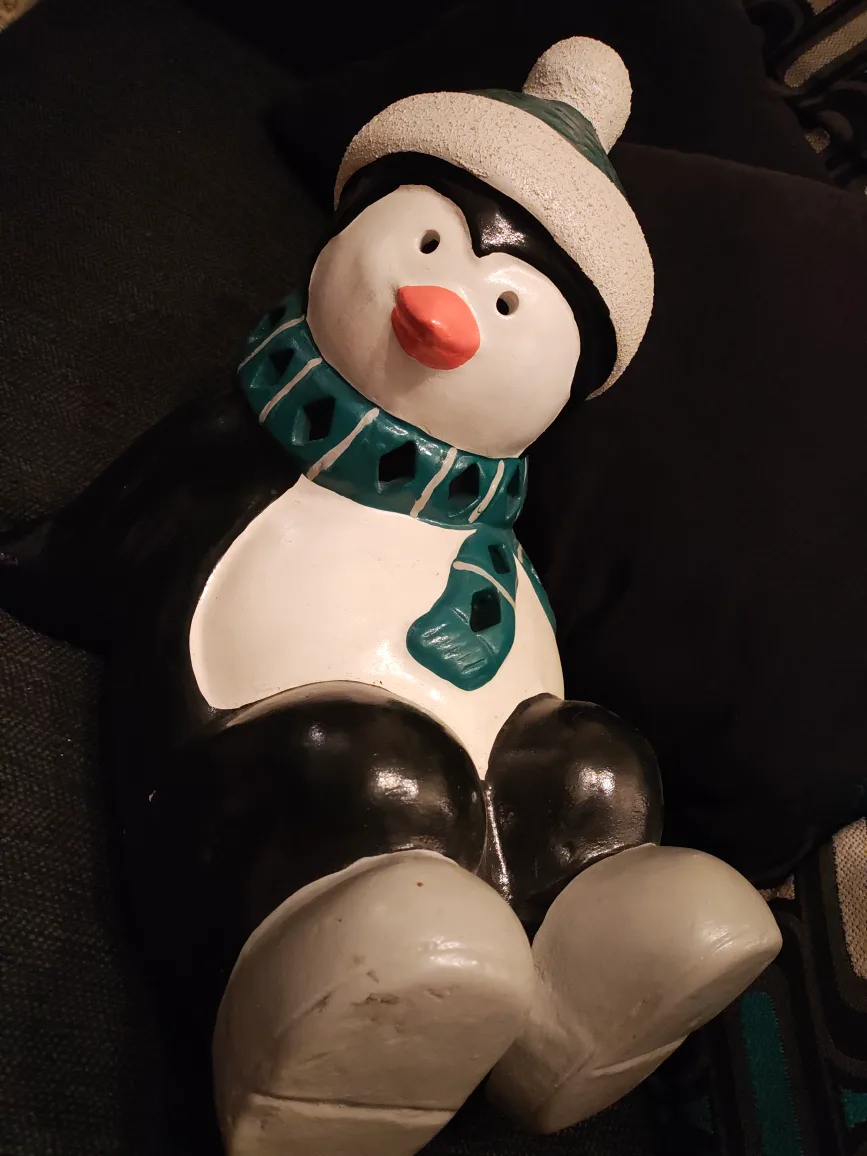 Penguin Figurine with Hat and Scarf 🧡 thumbnail