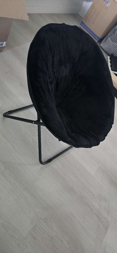 Black Saucer Chair