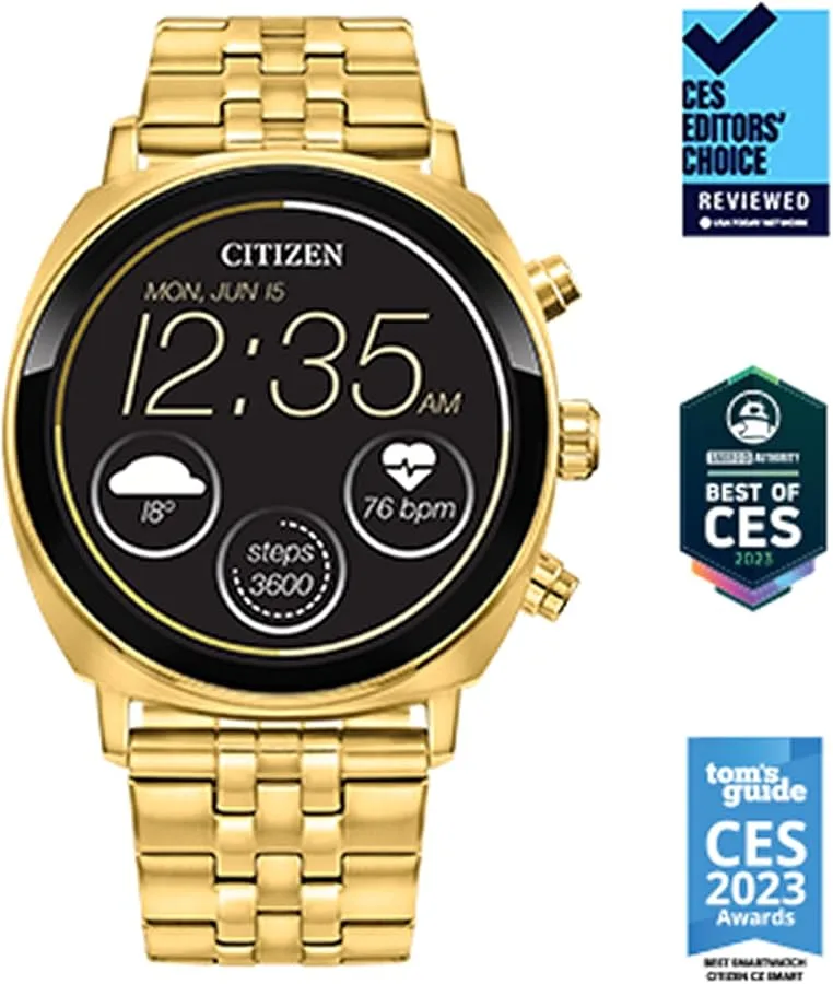 Citizen CZ Smart 41mm Unisex Smartwatch Gold MSRP: $584 image indicator(6)