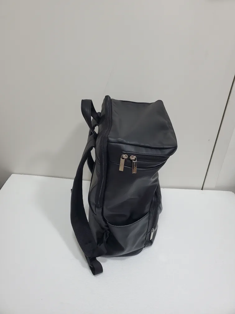 BACK TO SCHOOL:Bugatti Black Vegan Leather Backpack image indicator(3)