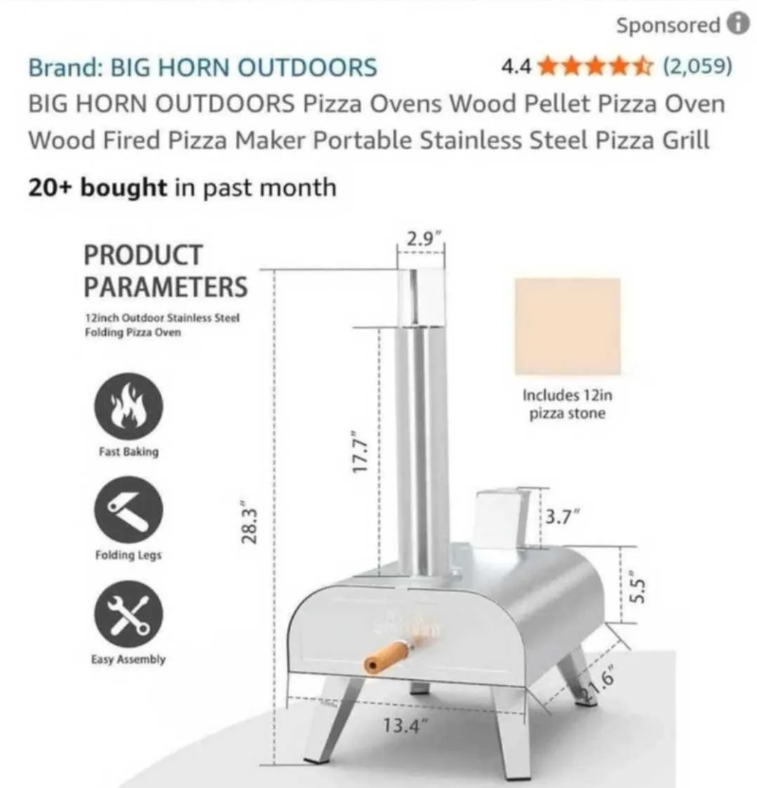 Bighorn Outdoors Pizza Oven image indicator(2)