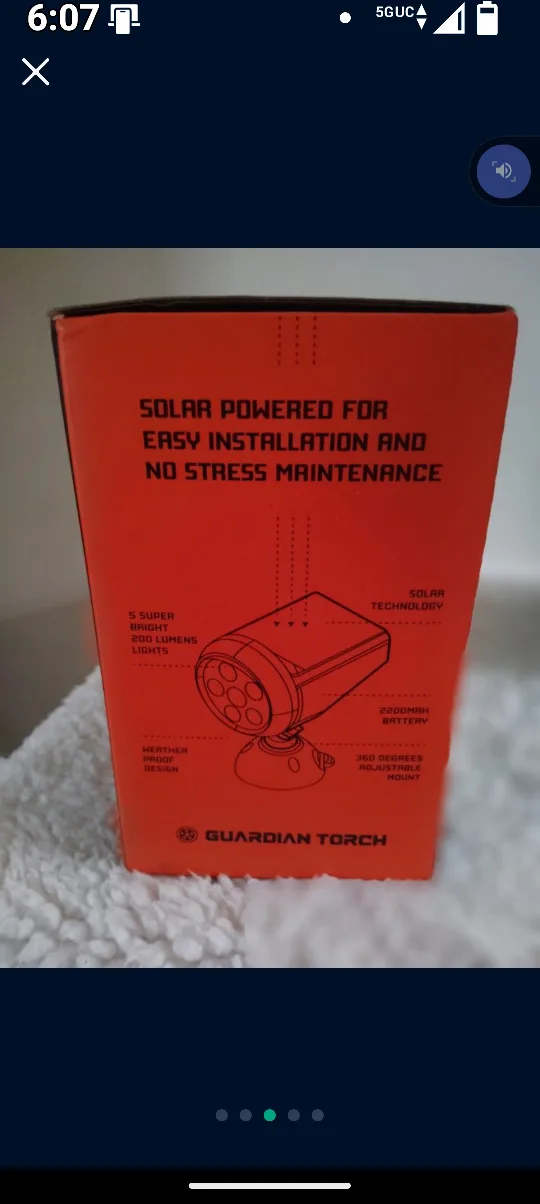 Guardian Torch Security Spotlight - New in Box! image indicator(3)
