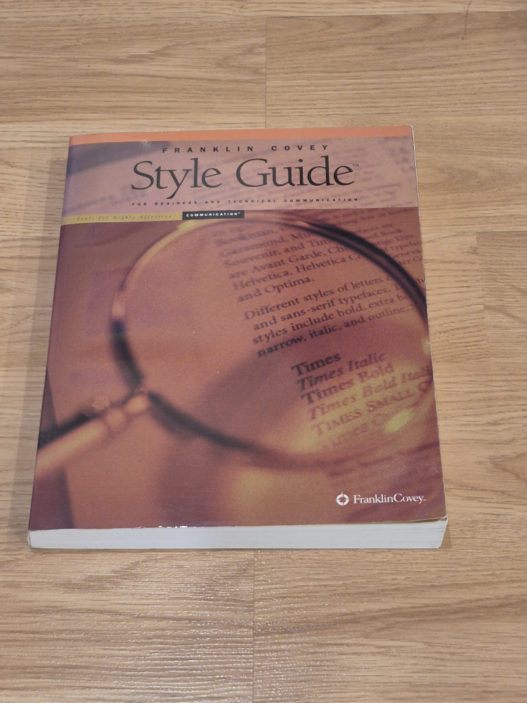 Franklin Covey Style Guide Book