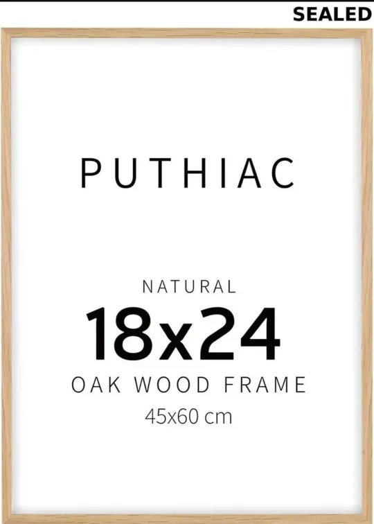 PUTHIAC Natural Oak Wood Frame (18 inch x24 inch) - NEW!!! thumbnail