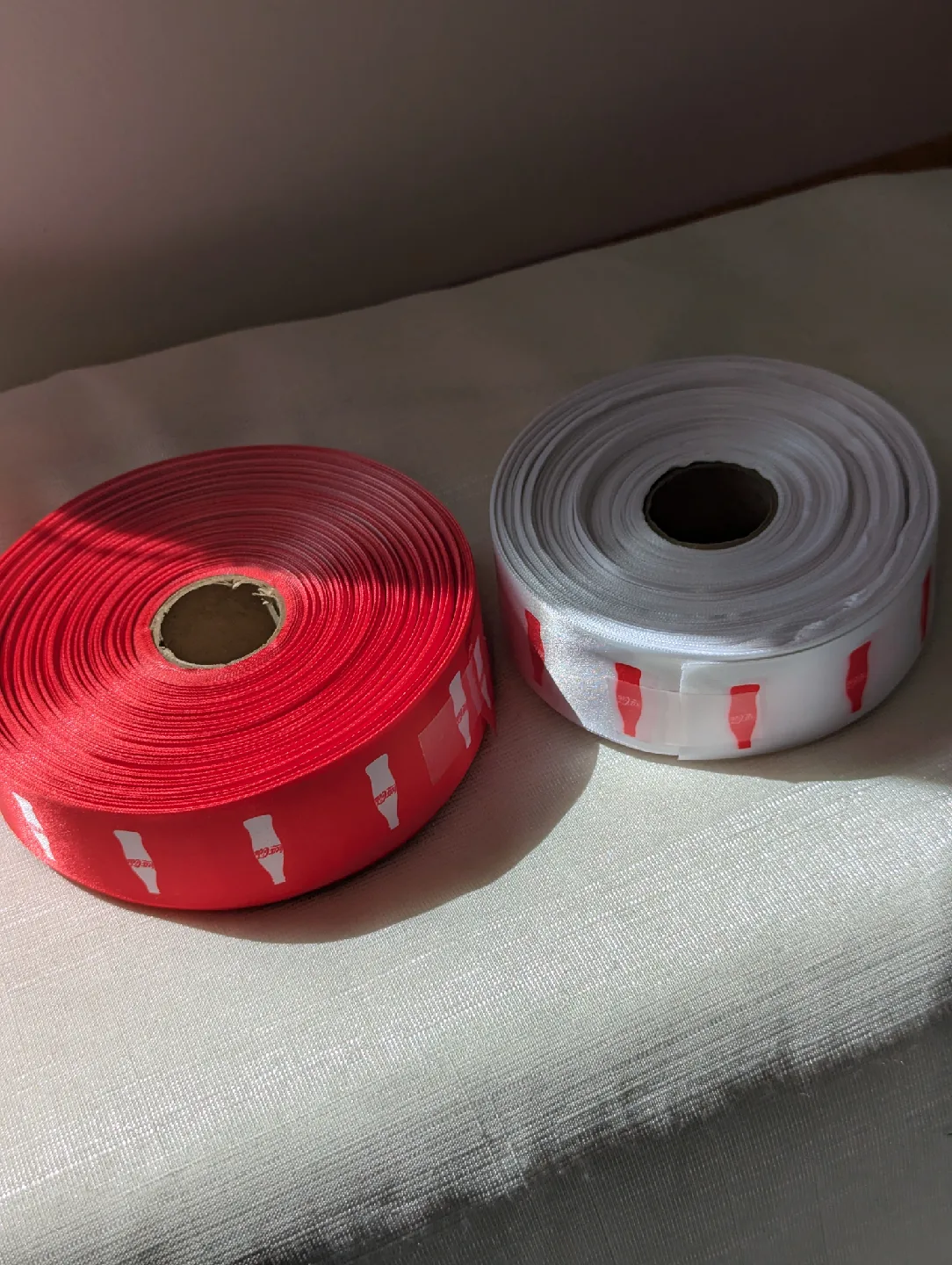 Coca-Cola Ribbon - Red and White 1.5" thumbnail