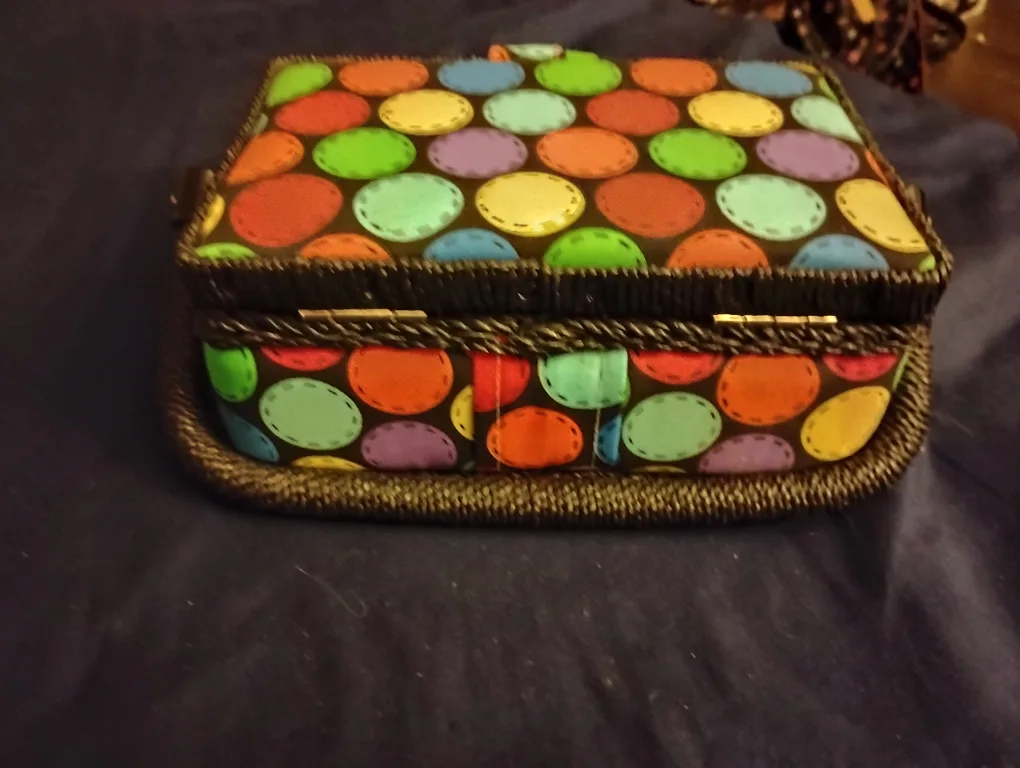 NEW!! SINGER POLKADOT SMALL SEWING BASKET image indicator(4)