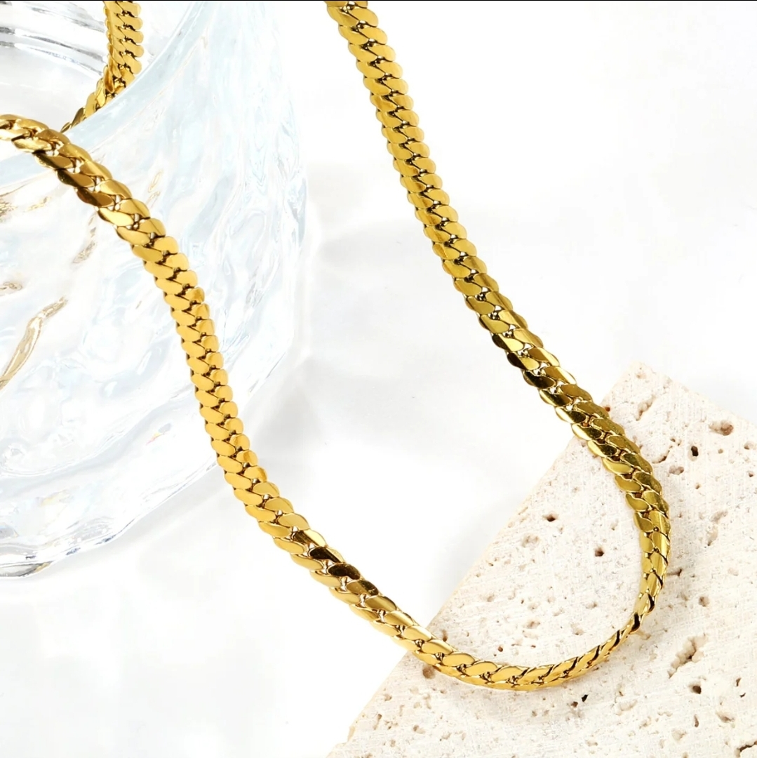 18k Gold plated Chain Necklace 40+5cm