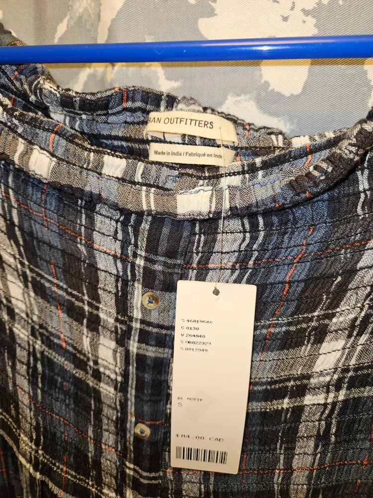 Urban Outfitters Plaid Off-Shoulder Dress image indicator(3)