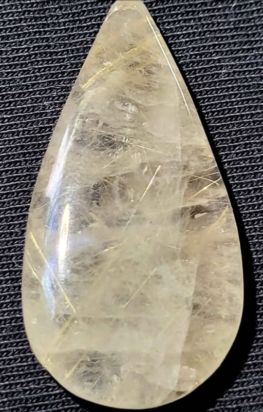 Rutilated Quartz Teardrop Cabochon - 45x22mm - photo 5