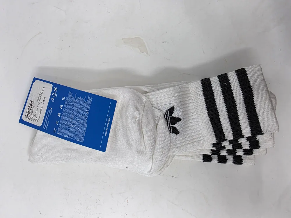 Adidas Crew Socks White/Black image indicator(2)