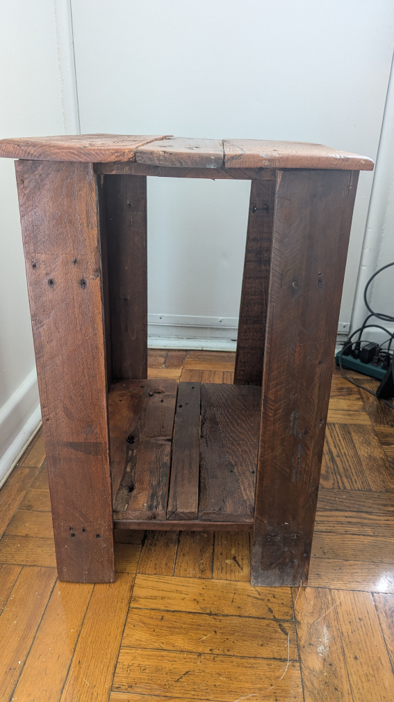 Rustic Wooden Side Table - photo 3