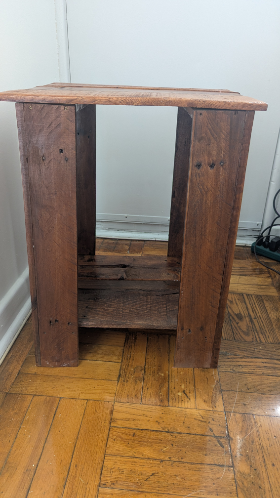 Rustic Wooden Side Table - photo 4