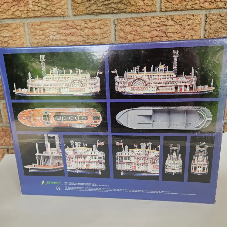 Wrebbit Puzz 3D Mississippi Steamboat 718 Piece 3D Puzzle Newy image indicator(2)
