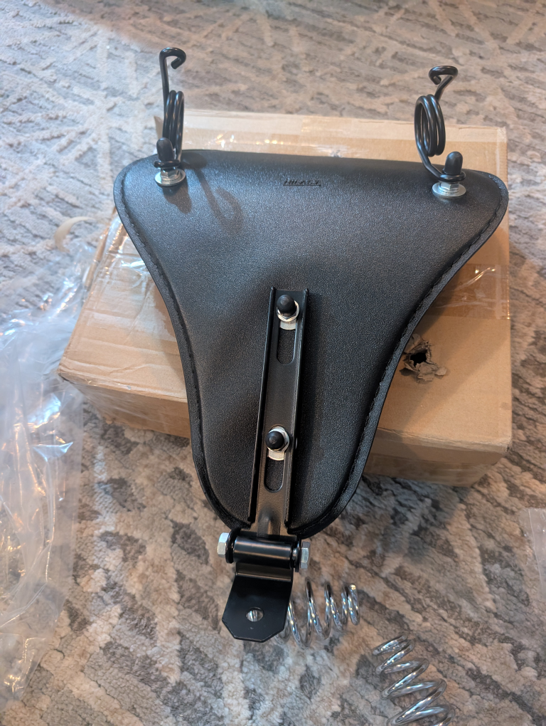 Lucara Black Motorcycle Seat - New