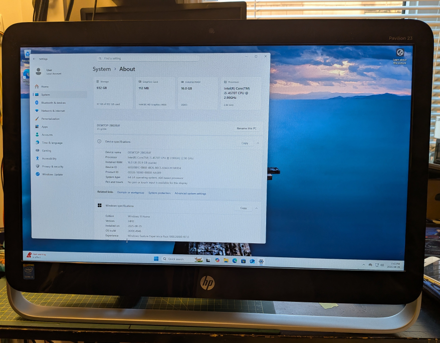 HP Pavilion 23 Windows 11 AIO 1TB