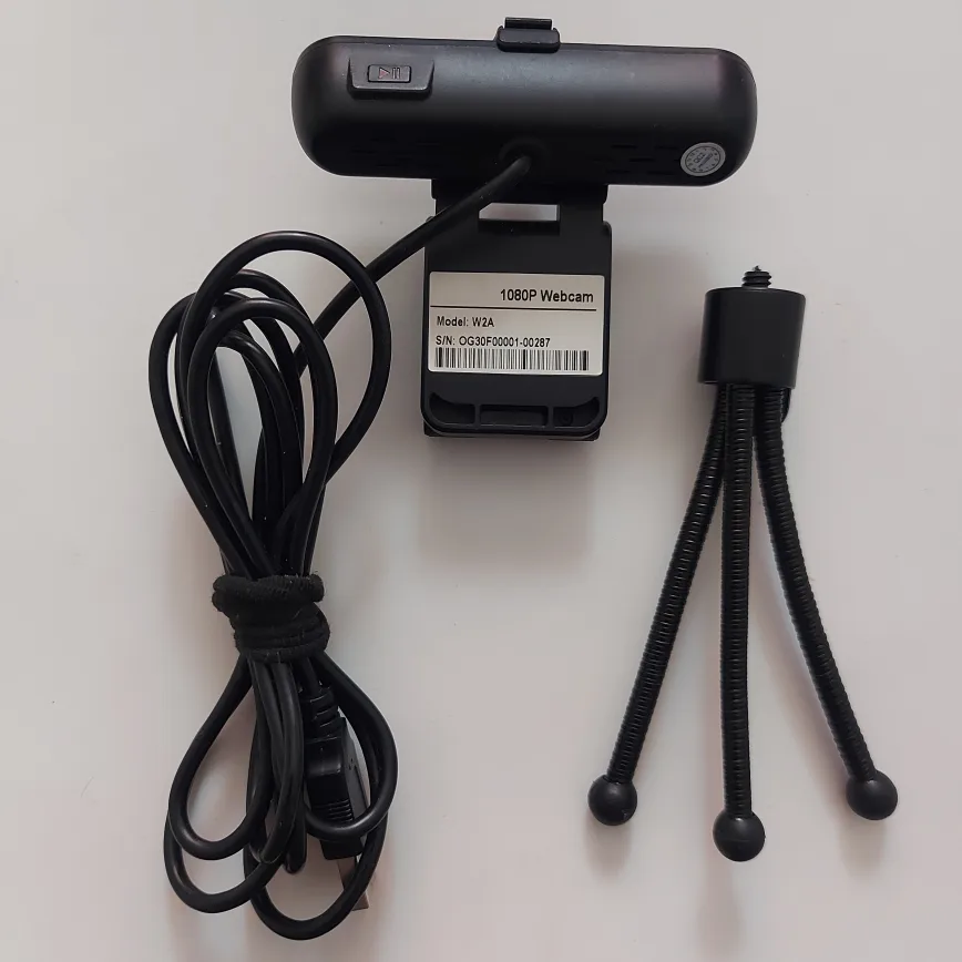 As NEW - 1080P Webcam W2A with Tripod and Microphone image indicator(3)