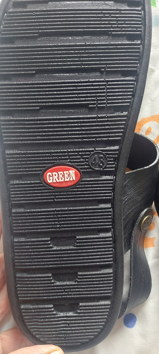 Green Black Sandals Size 43 - photo 2