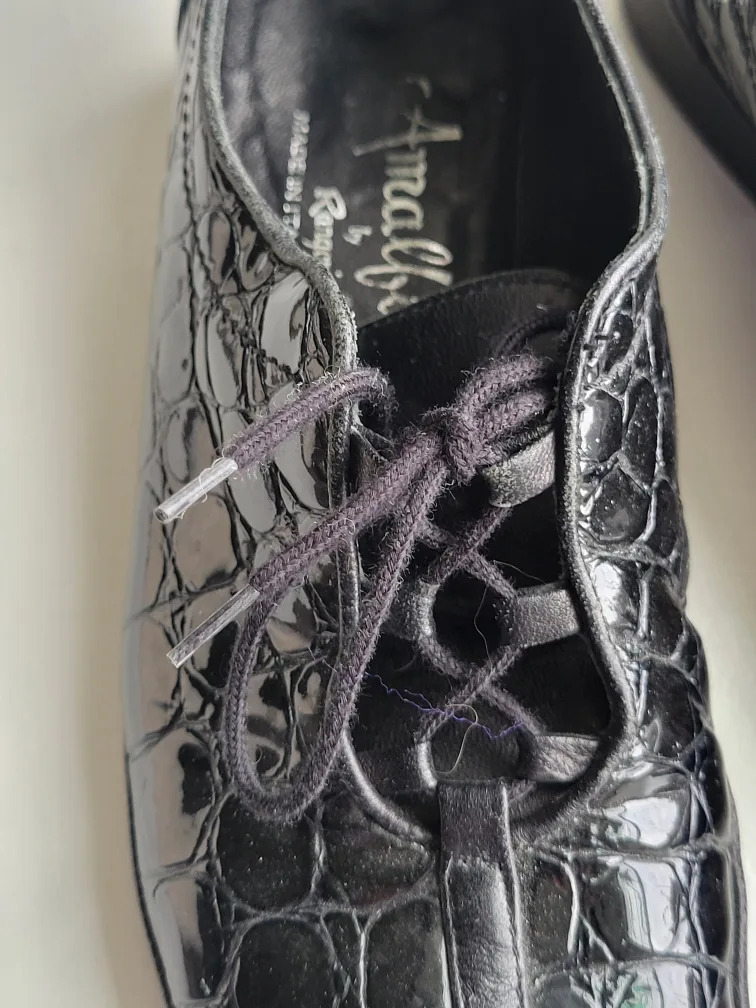 vintage Italian Amalfi by Rangoni Black Leather Shoes sz 7 image indicator(3)