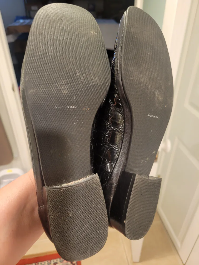 vintage Italian Amalfi by Rangoni Black Leather Shoes sz 7 image indicator(10)