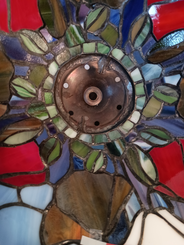 Tiffany Style Stained Glass Lamp Shade - Read Description - photo 5