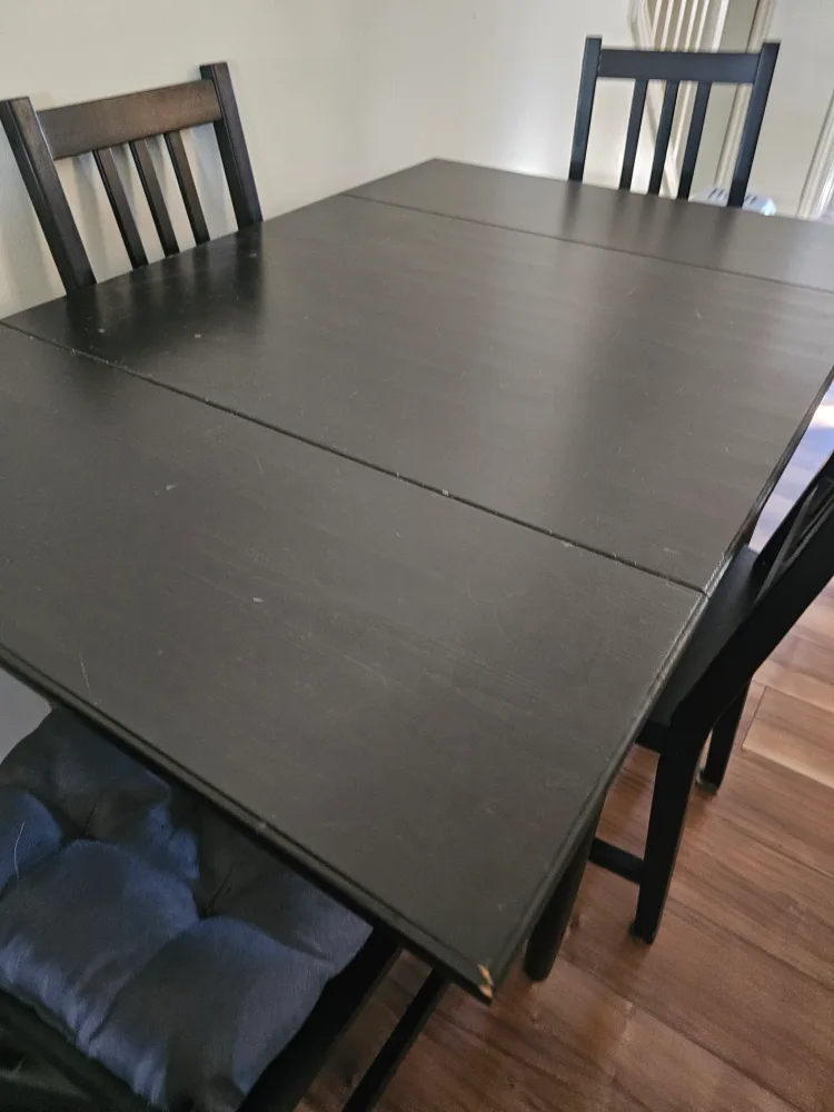 Black Dining Table with Four Chairs image indicator(3)