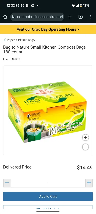 Bag to Nature Small Kitchen Compost Bags image indicator(5)