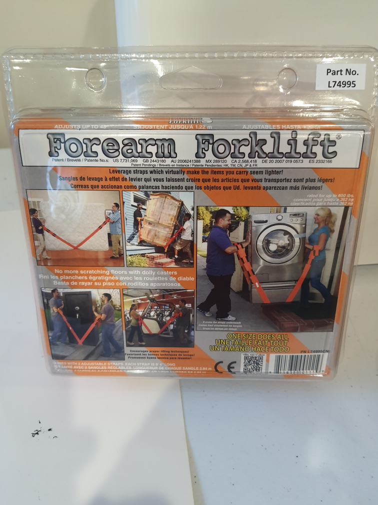 Forearm Forklift Lifting Straps - New in Package